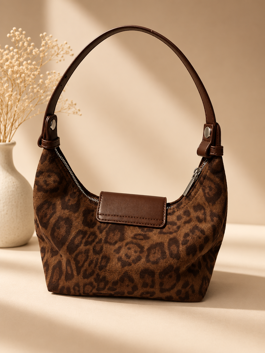 Mocha Leopard Bag