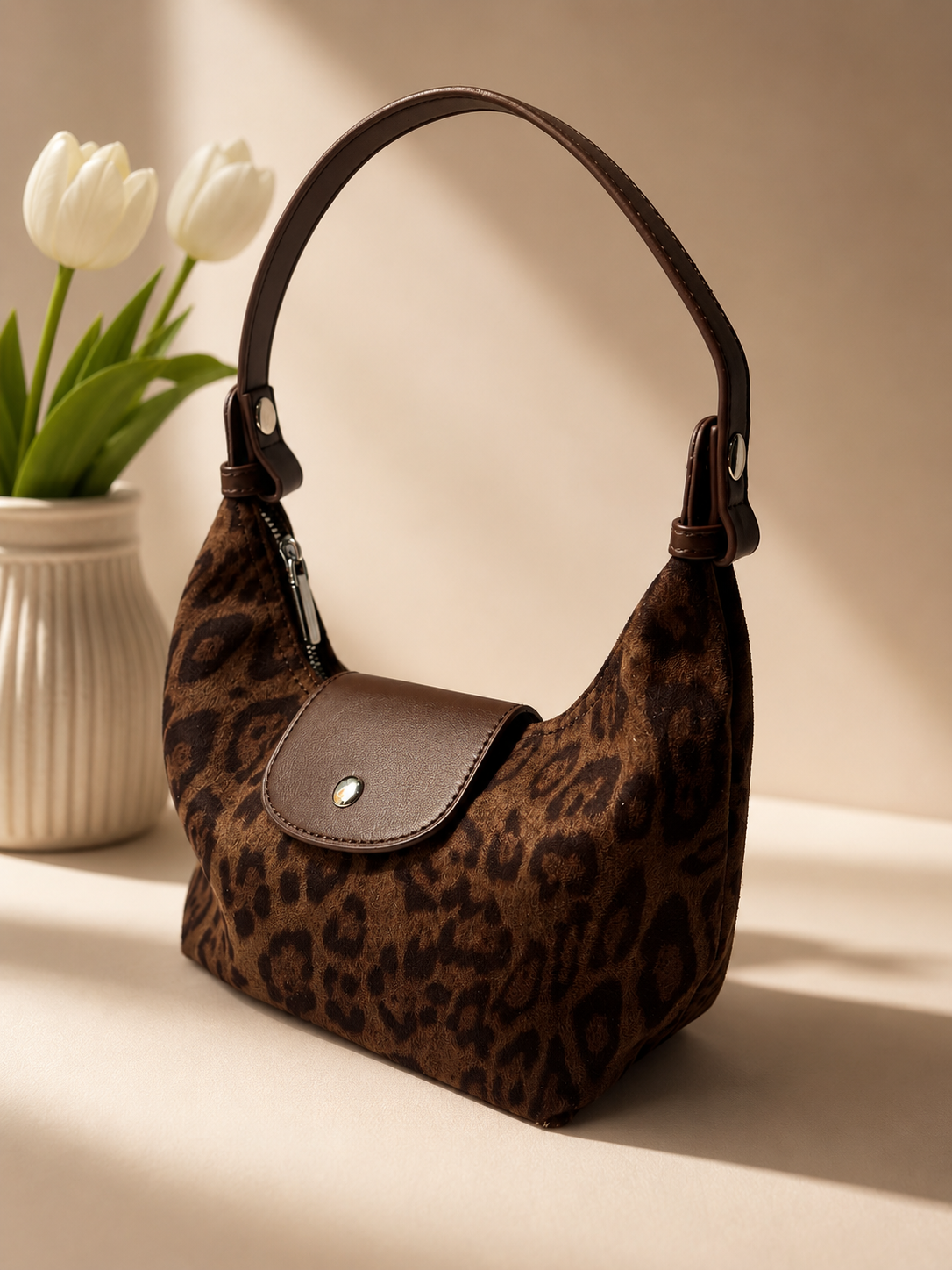 Mocha Leopard Bag