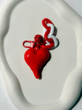 Red Heart Bell Bag Charm