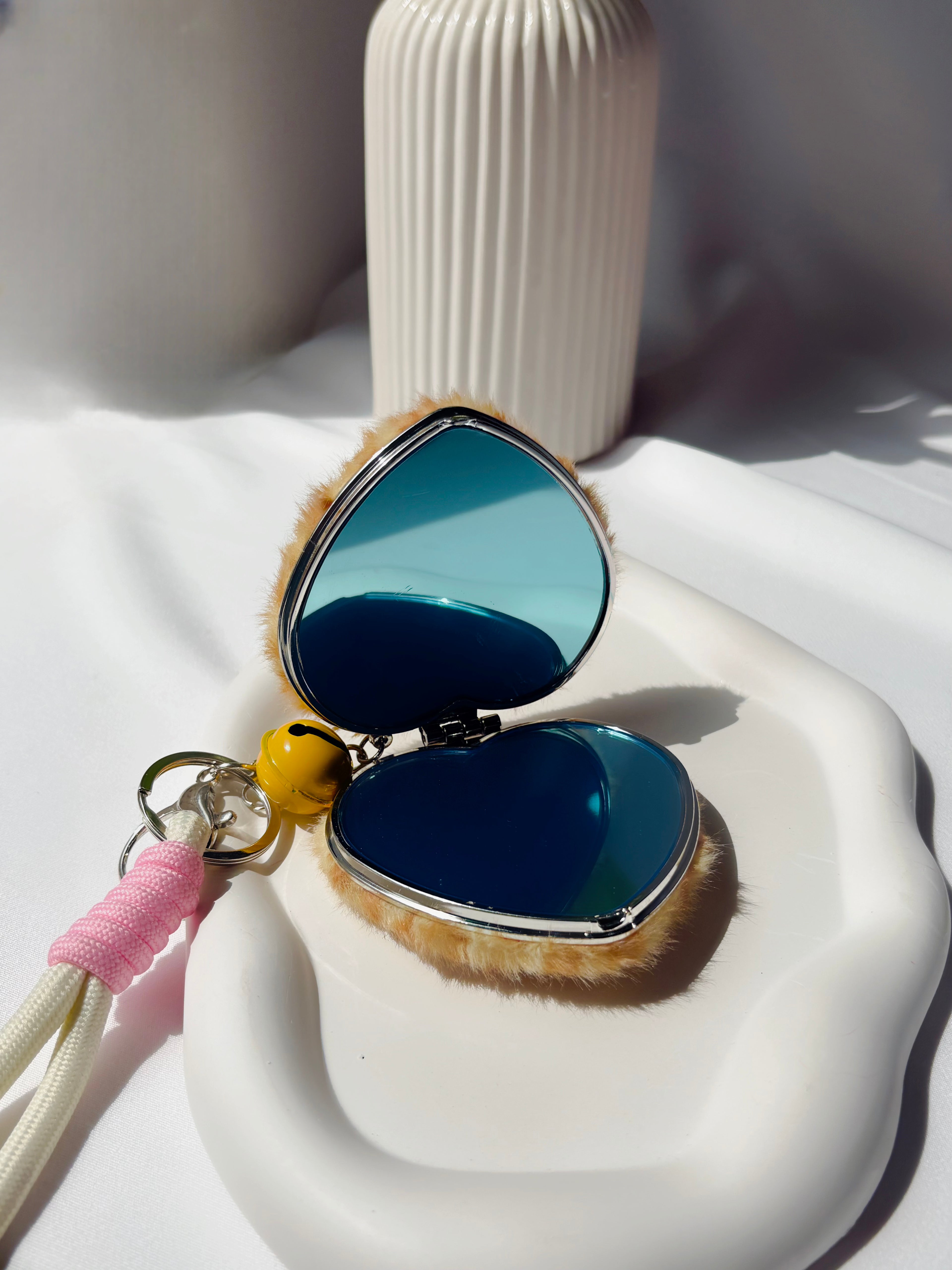 Heart Mirror Bag Charm