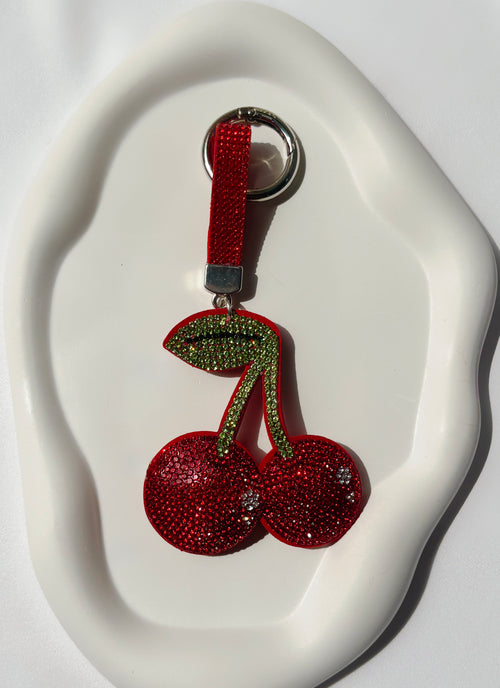 Cherry Bling Bag Charm