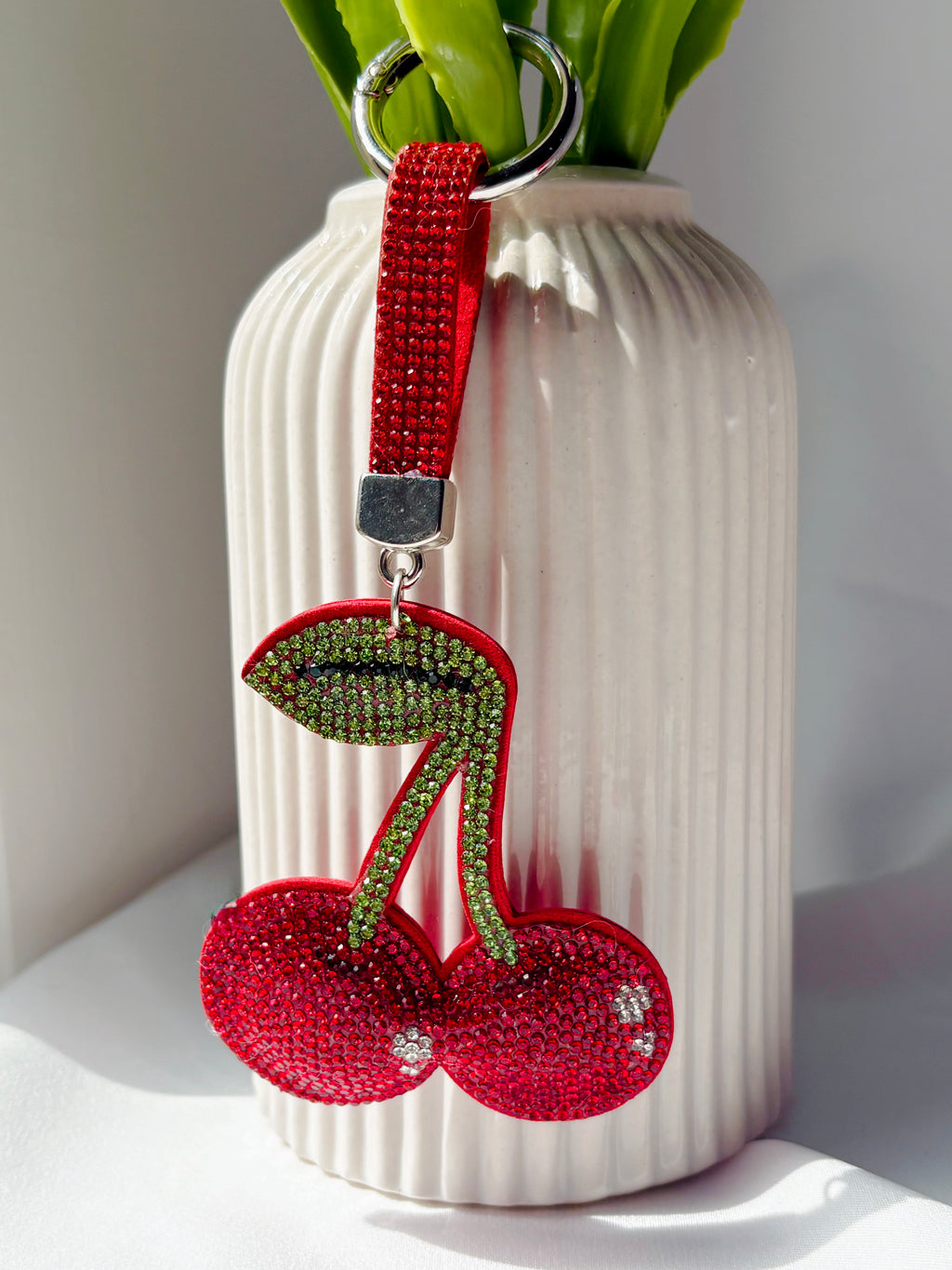 Cherry Bling Bag Charm